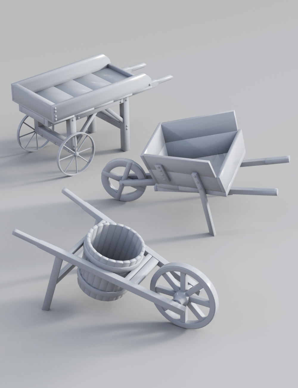 Ye Olde Wheelbarrows by: ARTCollab, 3D Models by Daz 3D