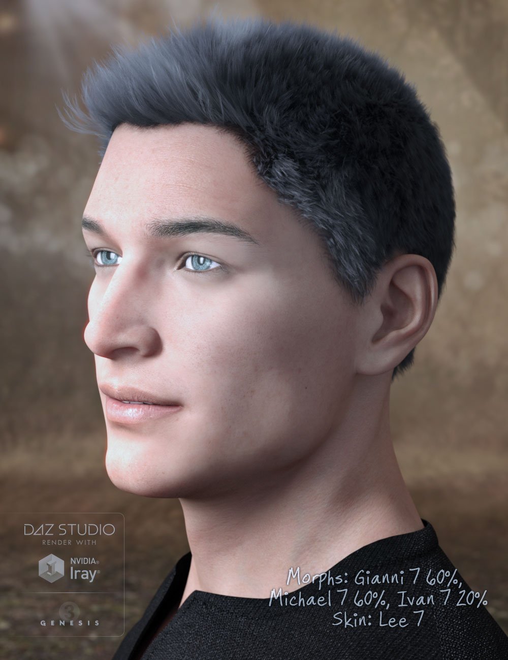 Tyler Hair for Genesis 2 & 3 Male(s) Tyler Hair for Genesis 2 & 3 Male(s) by: AprilYSH, 3D Models by Daz 3D