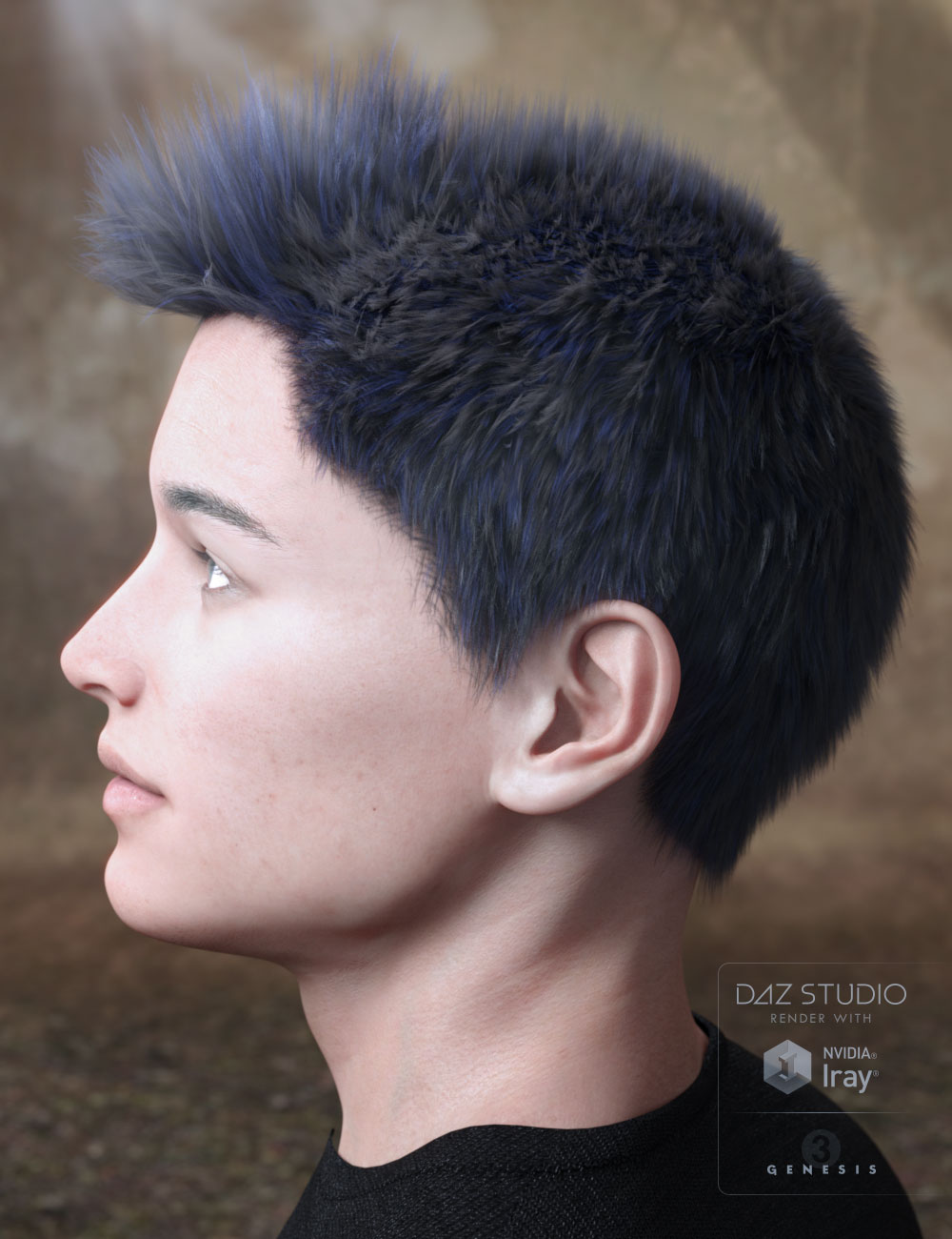 Tyler Hair for Genesis 2 & 3 Male(s) by: AprilYSH, 3D Models by Daz 3D