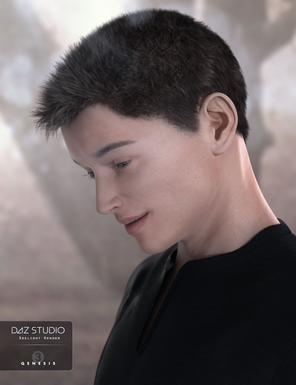 Tyler Hair for Genesis 2 & 3 Male(s) by: AprilYSH, 3D Models by Daz 3D