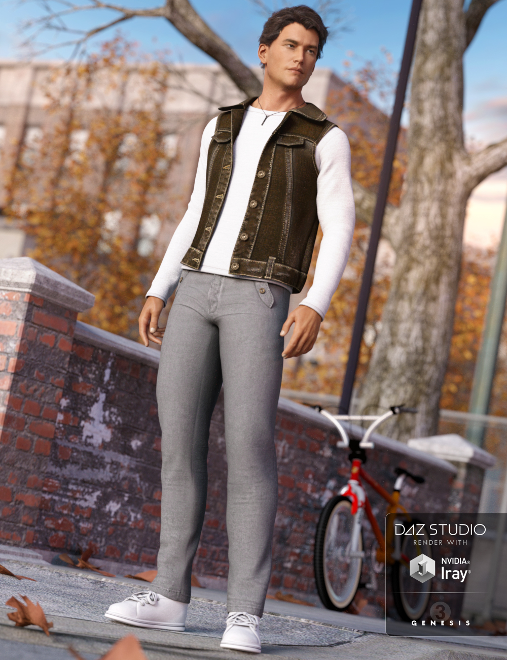 Everyday Casual Outfit for Genesis 3 Male(s) by: MadaSarsa, 3D Models by Daz 3D