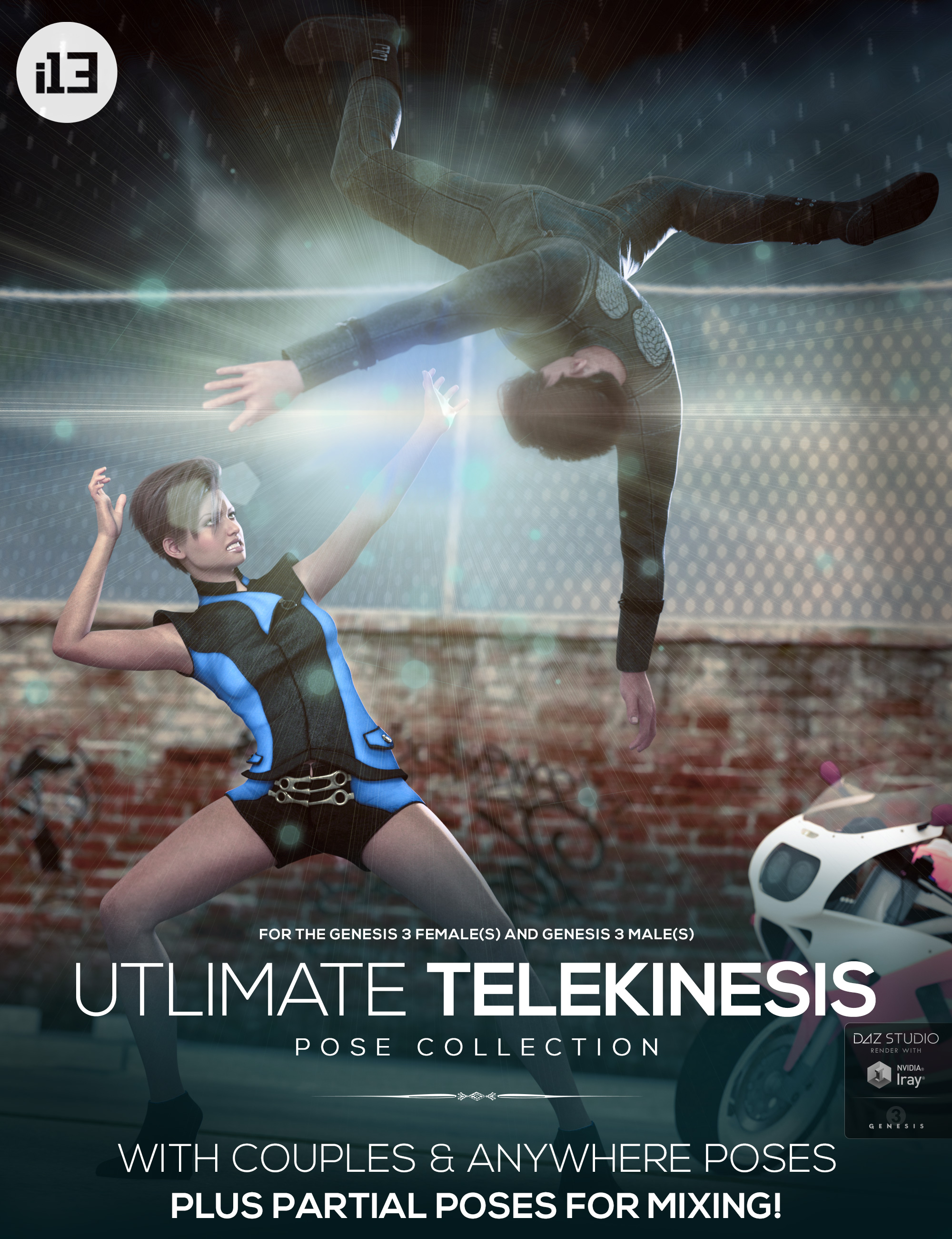 i13 Ultimate Telekinesis Pose Collection by: ironman13, 3D Models by Daz 3D