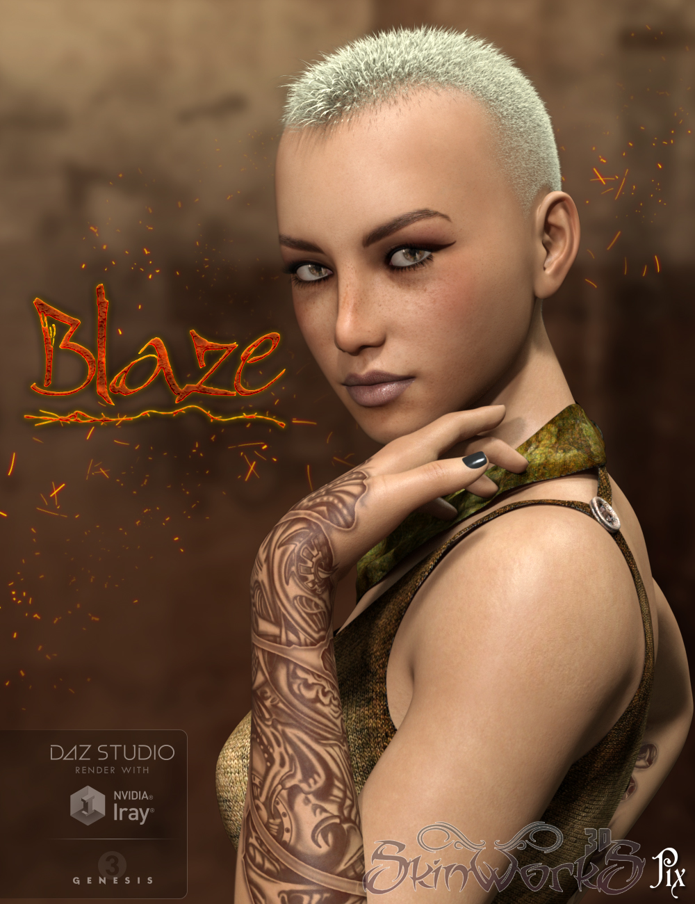 Pix Blaze for Genesis 3 Female(s) by: Pixeluna, 3D Models by Daz 3D