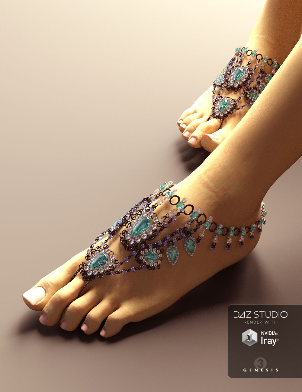 Barefoot Sandal by: chungdan, 3D Models by Daz 3D