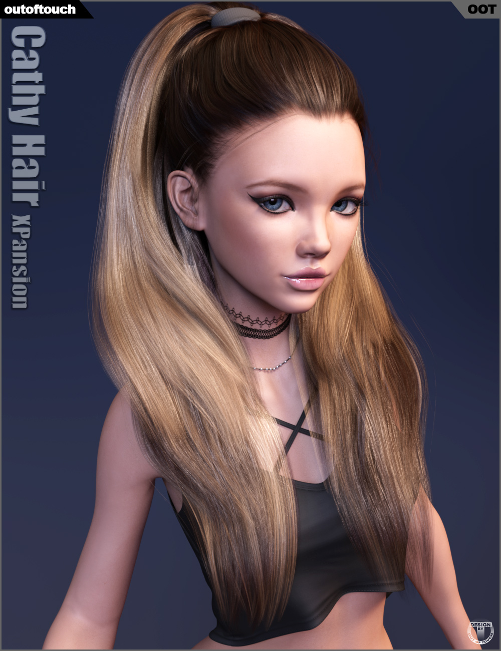 Cathy Hair and OOT Hairblending 2.0 Texture XPansion by: outoftouch, 3D Models by Daz 3D