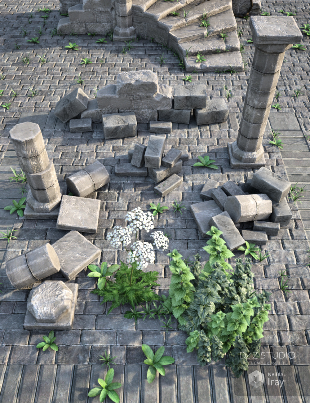 Archaic Ruins by: Merlin Studios, 3D Models by Daz 3D