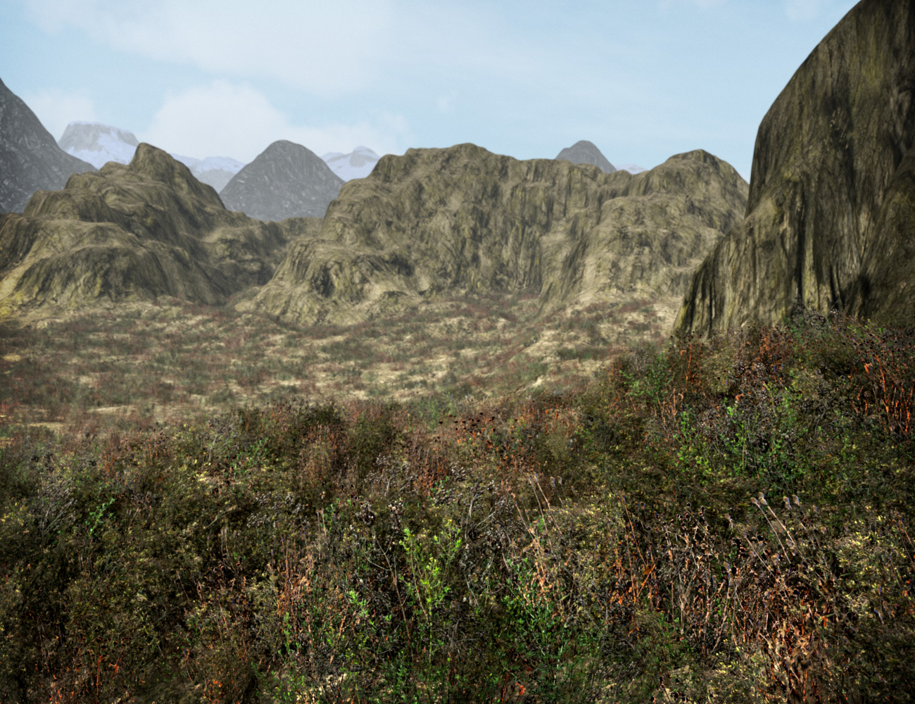Scattered Plants: Badlands by: esha, 3D Models by Daz 3D
