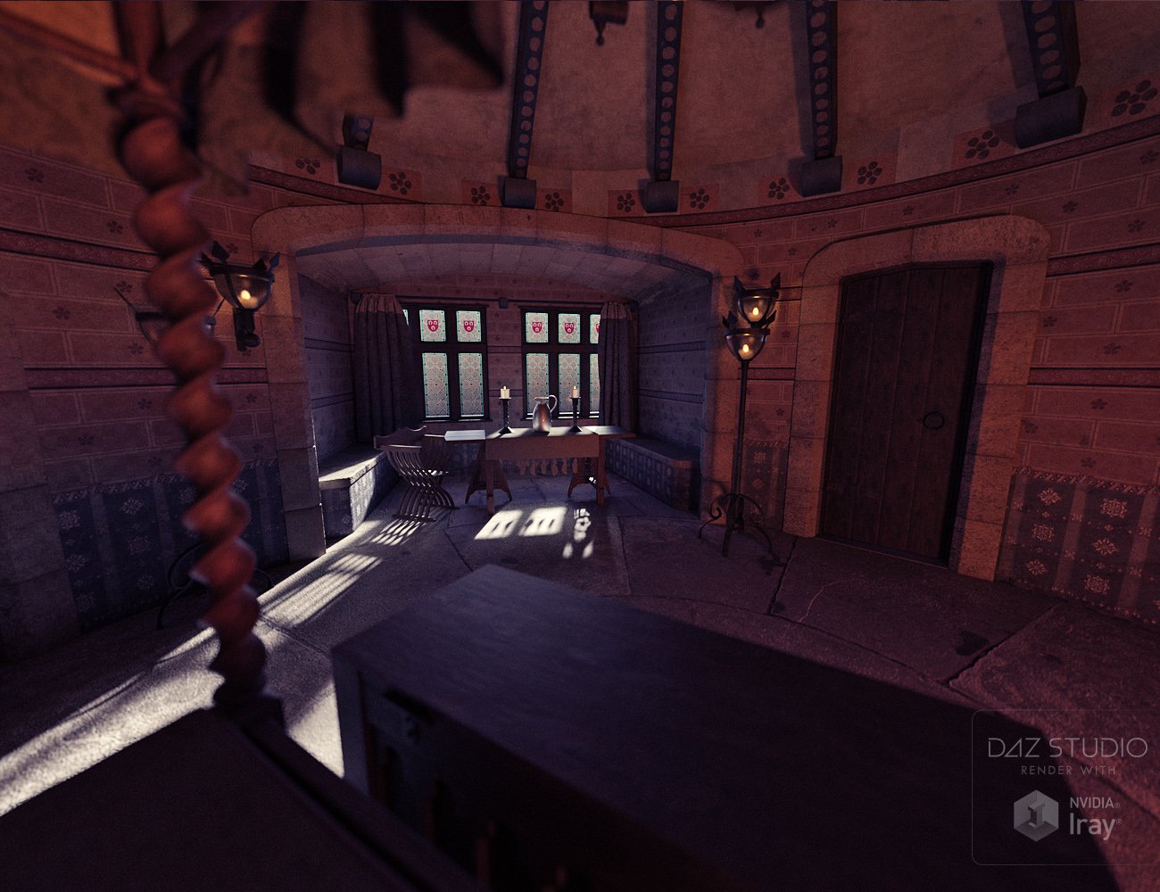 Medieval Tower Bedroom Medieval Tower Bedroom by: ForbiddenWhispersDavid Brinnen, 3D Models by Daz 3D