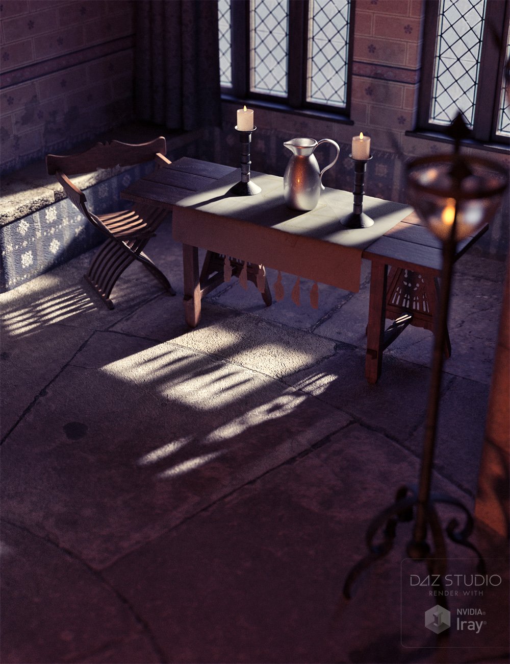 Medieval Tower Bedroom Medieval Tower Bedroom by: ForbiddenWhispersDavid Brinnen, 3D Models by Daz 3D