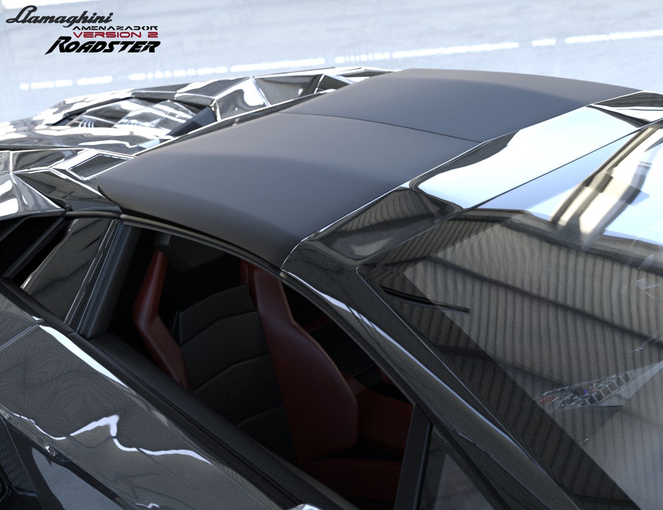 Llamaghini Amenazador Version 2 Roadster by: Mattymanx, 3D Models by Daz 3D