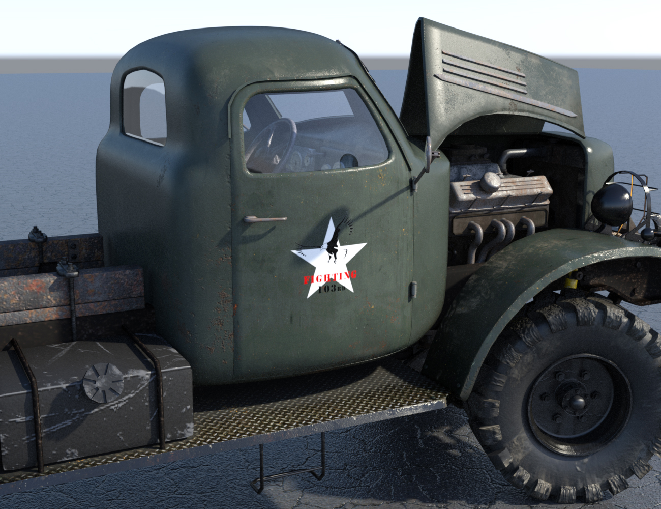 Nil-731 Military Utility Truck by: DarkEdgeDesign, 3D Models by Daz 3D