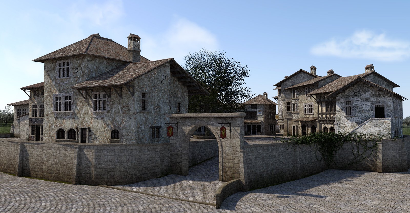 Perouges, Medieval Village Perouges, Medieval Village by: Faveral, 3D Models by Daz 3D
