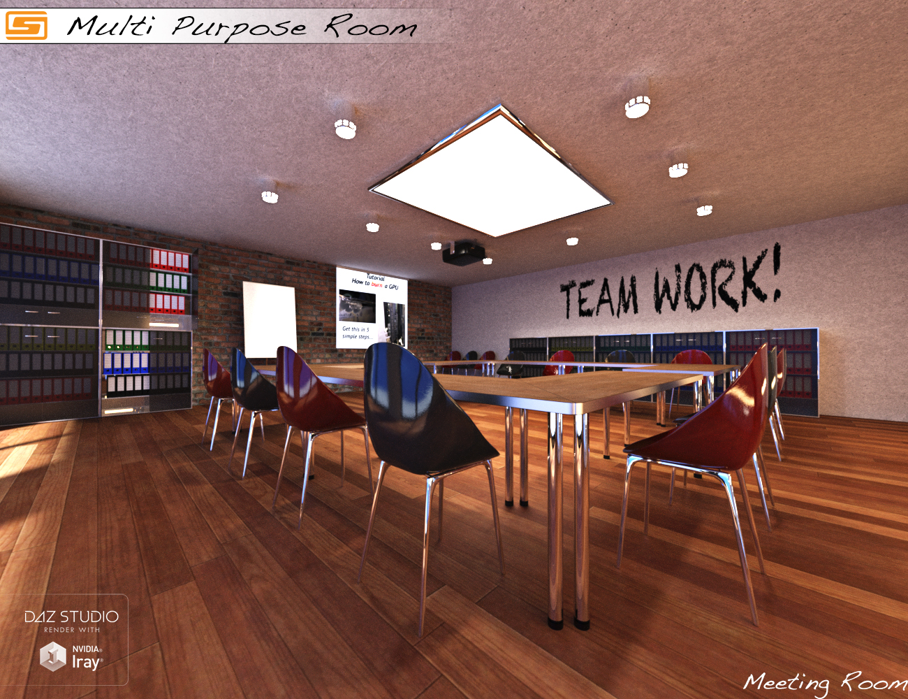 Multi Purpose Room (Meeting / Briefing / Class / Office  Room) by: Sedor, 3D Models by Daz 3D