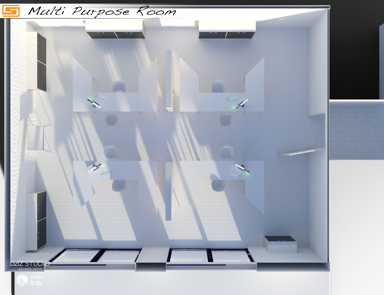 Multi Purpose Room (Meeting / Briefing / Class / Office Room) Multi Purpose Room (Meeting / Briefing / Class / Office Room) by: Sedor, 3D Models by Daz 3D