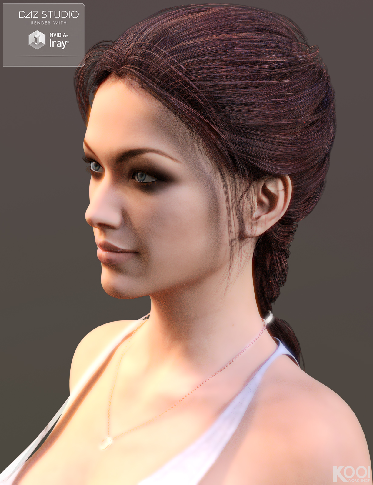 Jennifer Hair for Genesis 3 Female(s) by: Kool, 3D Models by Daz 3D