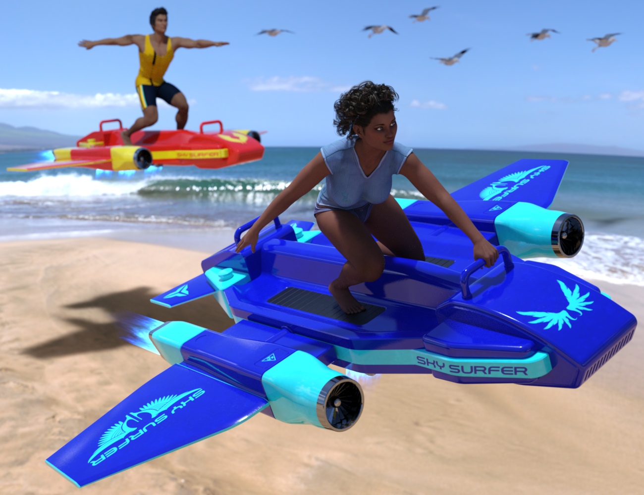 Sky Surfer by: Nightshift3D, 3D Models by Daz 3D