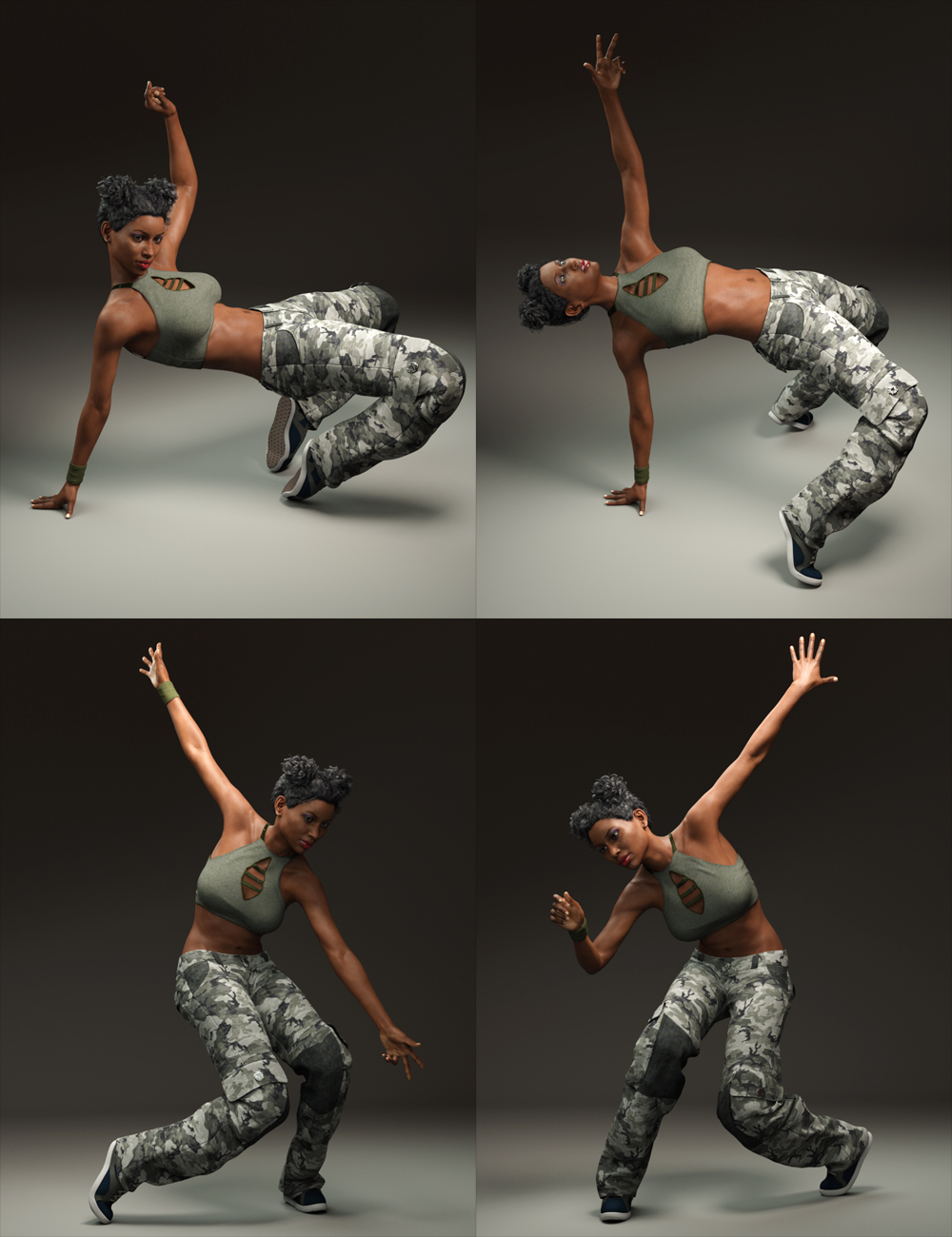 Capsces Hip Hop Poses and Expressions for Genesis 3 Female(s)