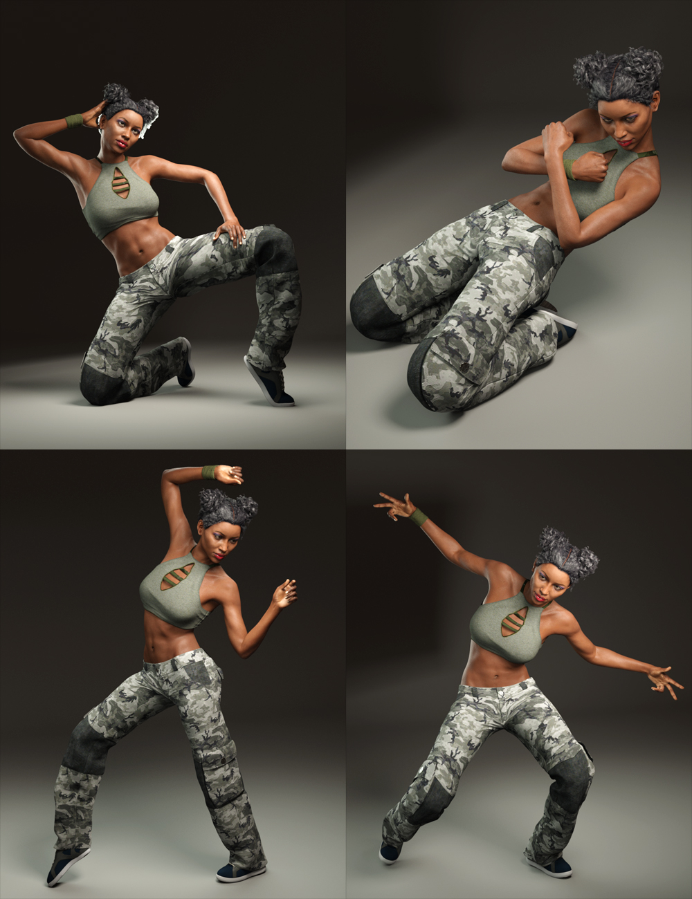 Capsces Hip Hop Poses and Expressions for Genesis 3 Female(s) by: Capsces Digital Ink, 3D Models by Daz 3D
