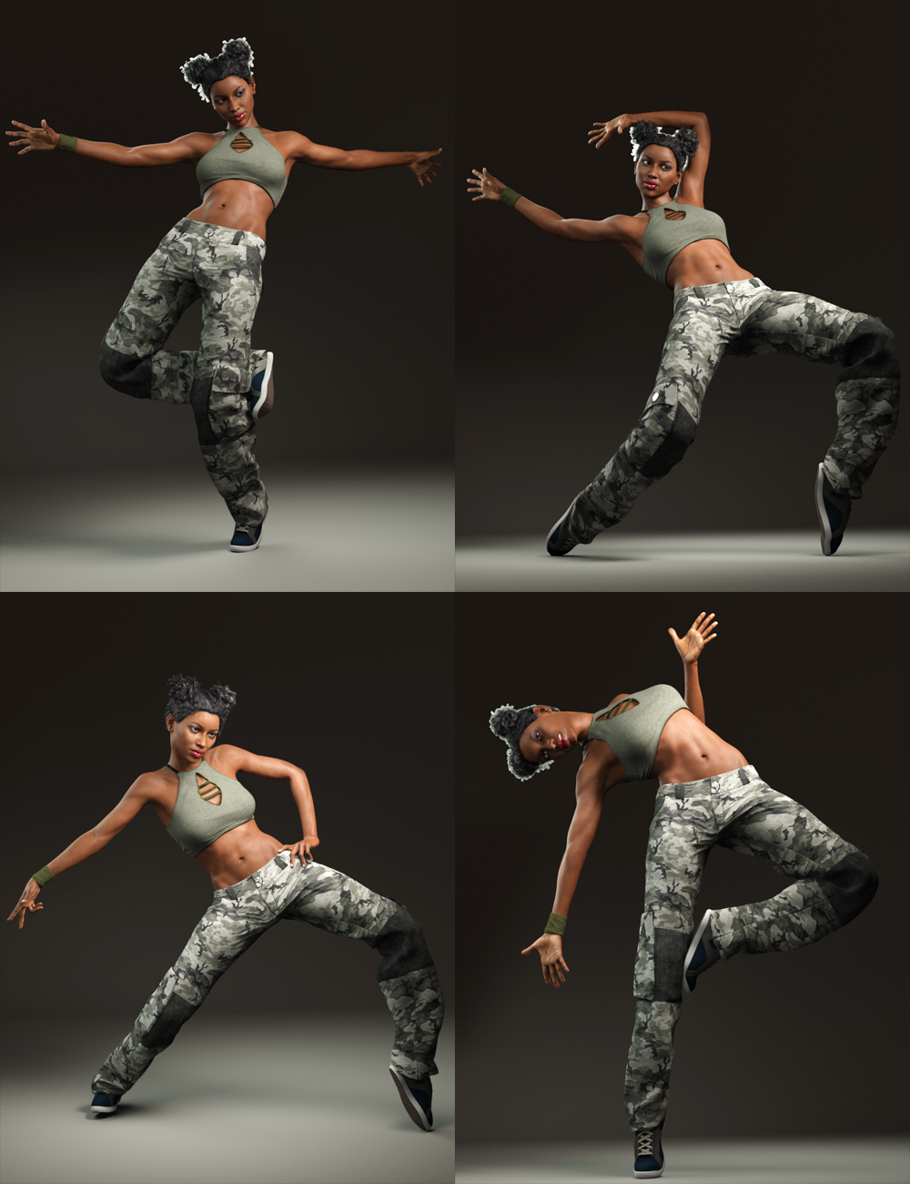 Capsces Hip Hop Poses and Expressions for Genesis 3 Female(s) by: Capsces Digital Ink, 3D Models by Daz 3D