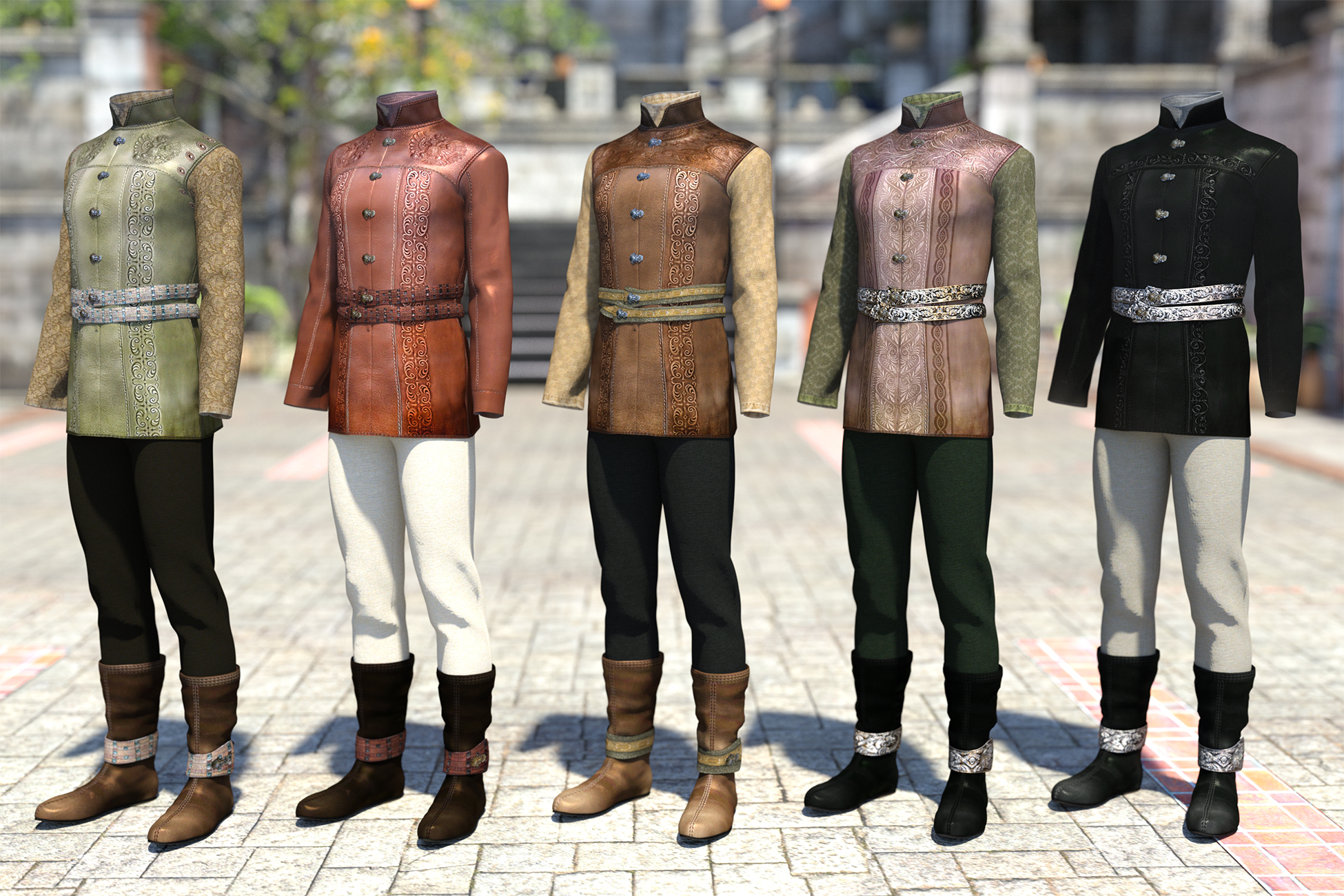 Medieval Prince Outfit for Genesis 3 Male(s) by: OziChickShox-Design, 3D Models by Daz 3D