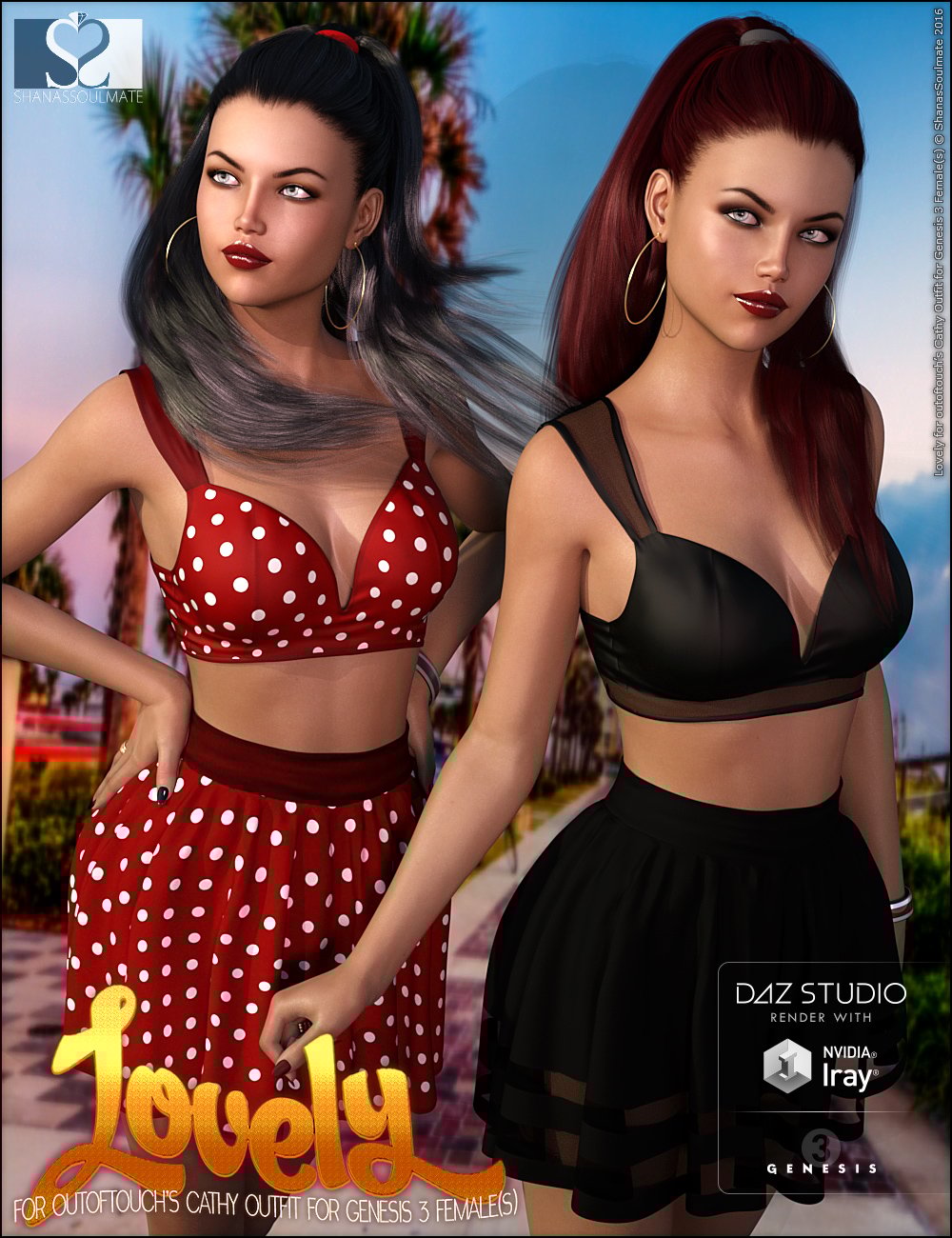 Cathy Outfit Lovely Textures Cathy Outfit Lovely Textures by: ShanasSoulmate, 3D Models by Daz 3D