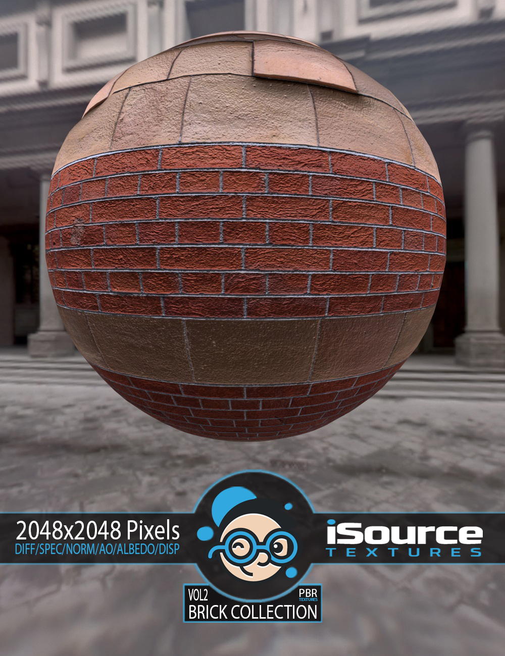 Brick Collection Merchant Resource - Vol2 (PBR Textures) by: iSourceTextures, 3D Models by Daz 3D