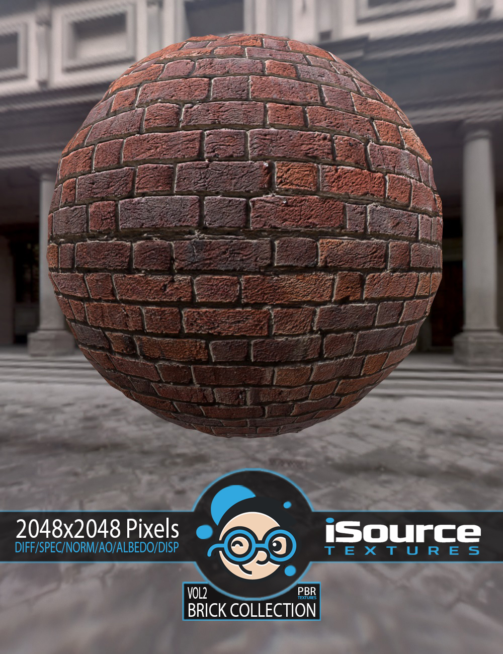 Brick Collection Merchant Resource - Vol2 (PBR Textures) by: iSourceTextures, 3D Models by Daz 3D