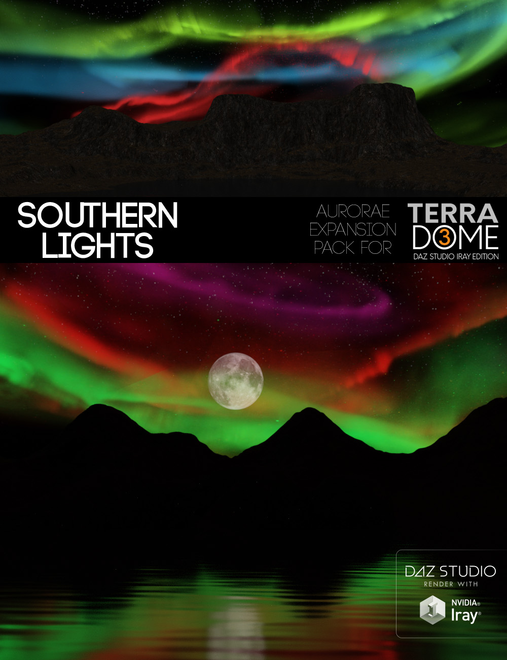 Southern Lights for TerraDome3 by: MortemVetus, 3D Models by Daz 3D