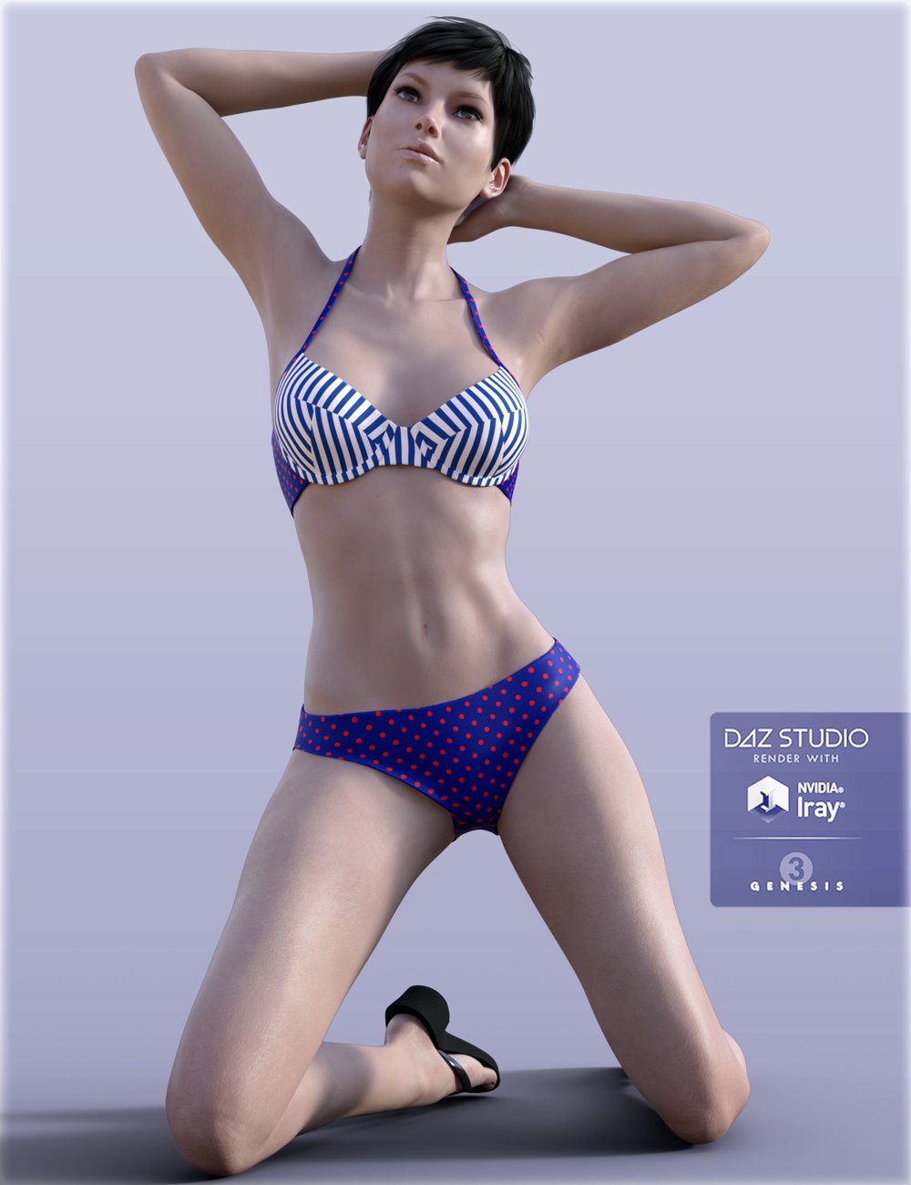 H&C Bikini Set for Genesis 3 Female(s) by: IH Kang, 3D Models by Daz 3D
