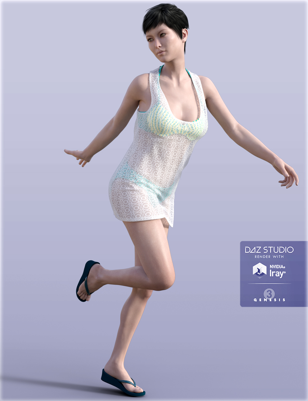 H&C Bikini Set for Genesis 3 Female(s) by: IH Kang, 3D Models by Daz 3D