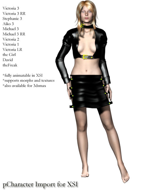 pCharacter Import for XSI by: MarkcusD, 3D Models by Daz 3D