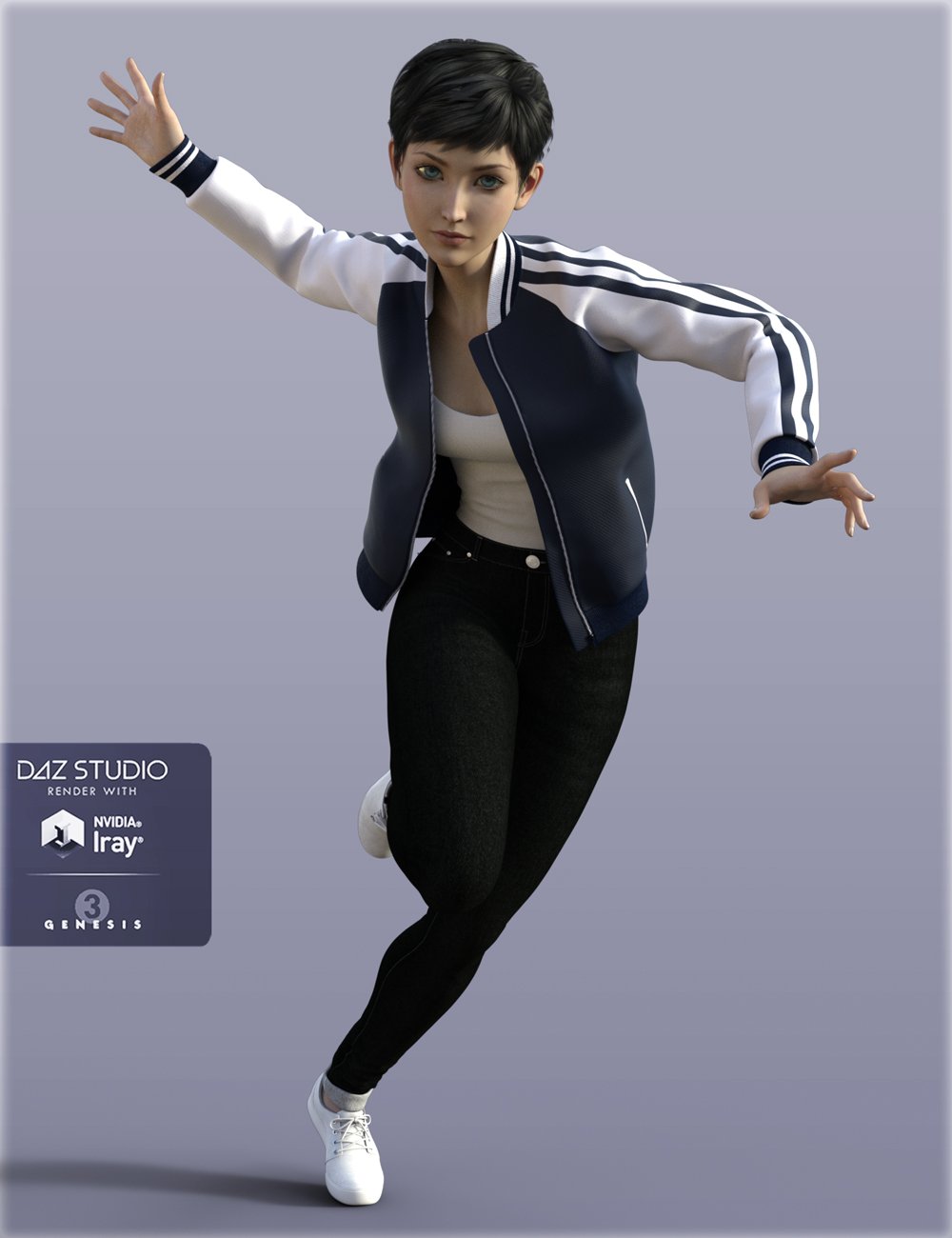 H&C Baseball Jackets Outfit for Genesis 3 Female(s) H&C Baseball Jackets Outfit for Genesis 3 Female(s) by: IH Kang, 3D Models by Daz 3D