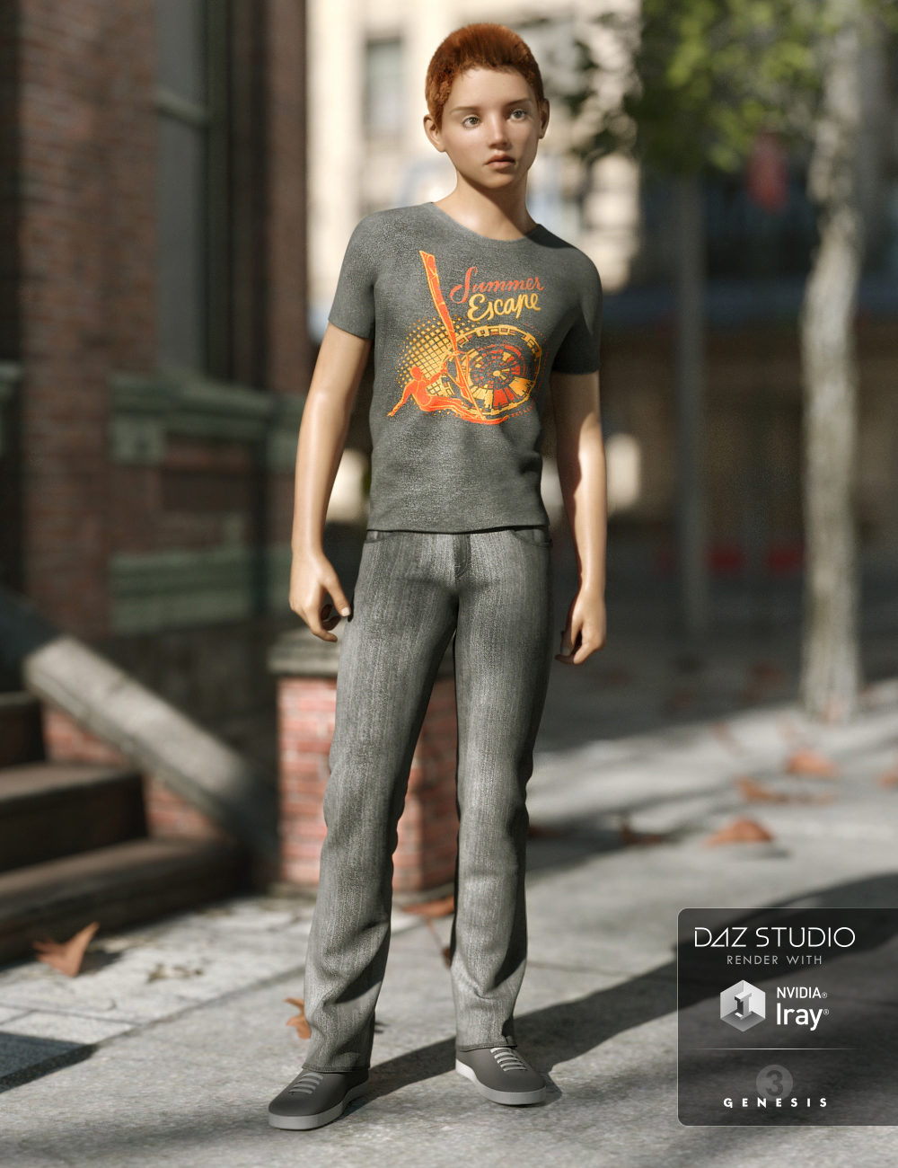 Slacker Outfit for Genesis 3 Male(s) by: OziChick, 3D Models by Daz 3D