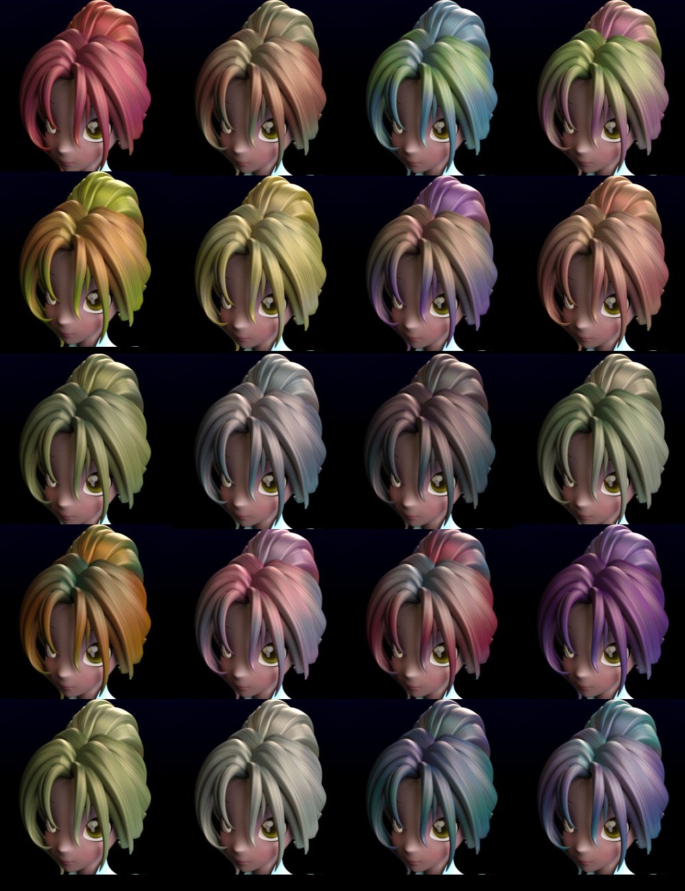 Iray Candy Manga Hair Textures for Star 2 and Star! Iray Candy Manga Hair Textures for Star 2 and Star! by: , 3D Models by Daz 3D