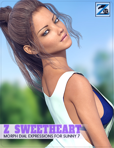 Z Sweetheart Expressions for Sunny 7 by: Zeddicuss, 3D Models by Daz 3D