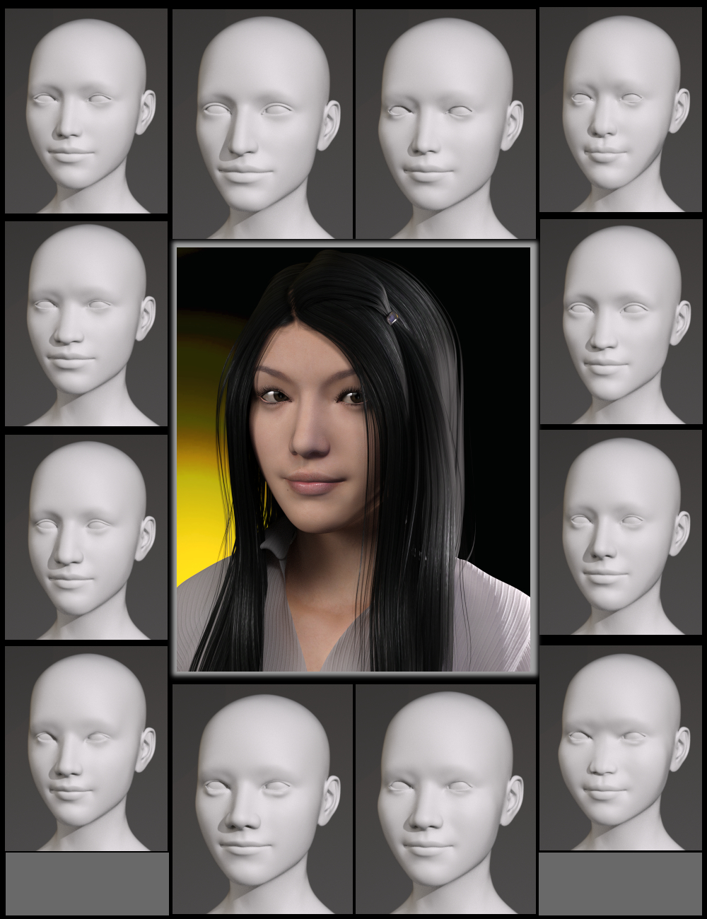 People of Earth: Faces of Asia Genesis 3 Female by: Sickleyield, 3D Models by Daz 3D