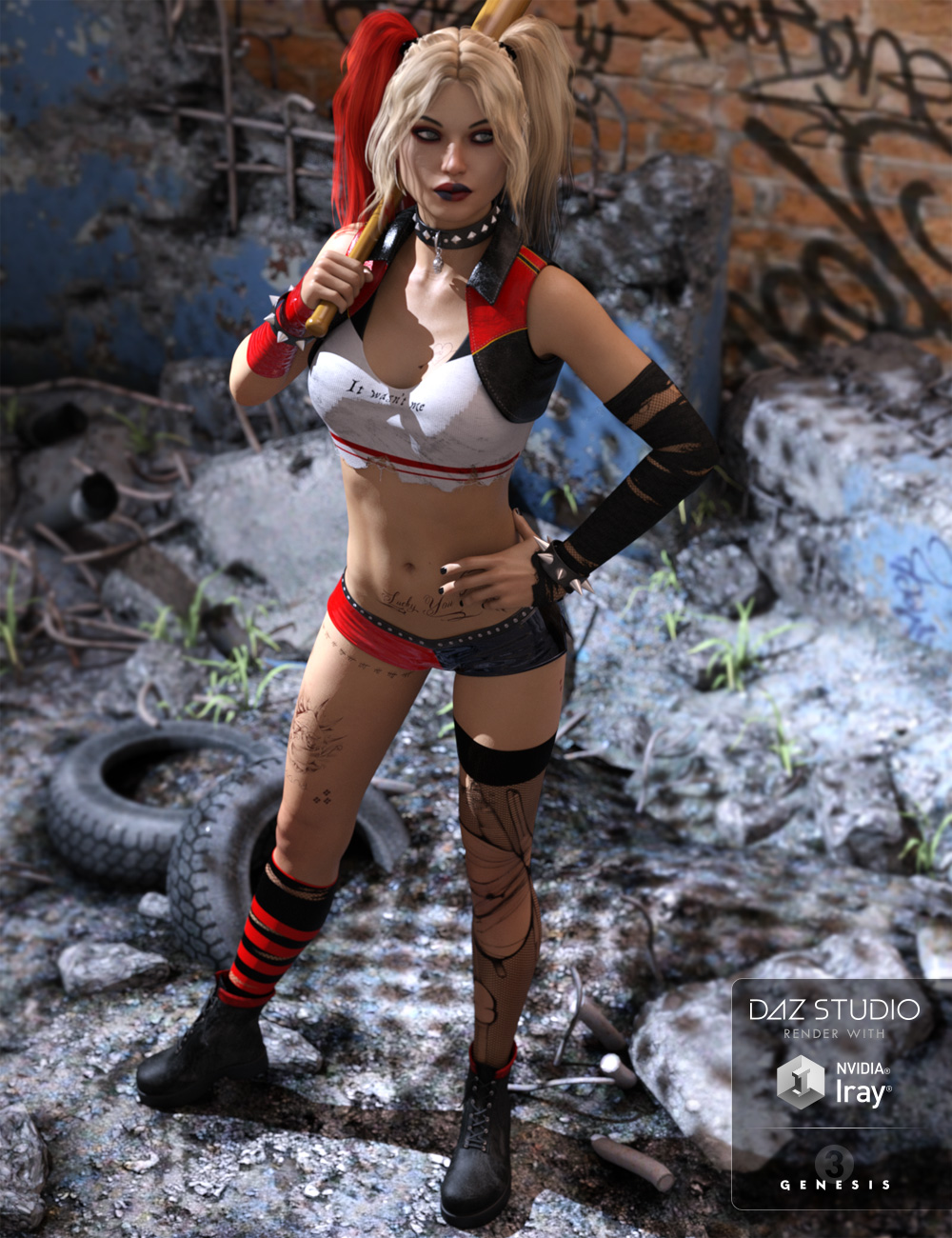 Traced Outfit for Genesis 3 Female(s) by: Lilflame, 3D Models by Daz 3D