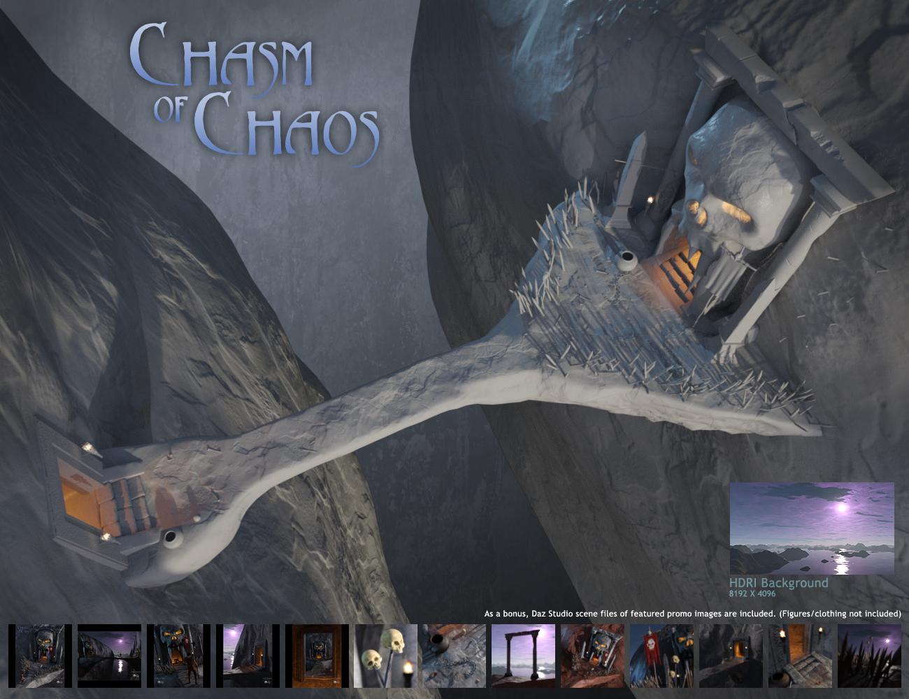 Chasm of Chaos Environment and HDRI by: bitwelder, 3D Models by Daz 3D