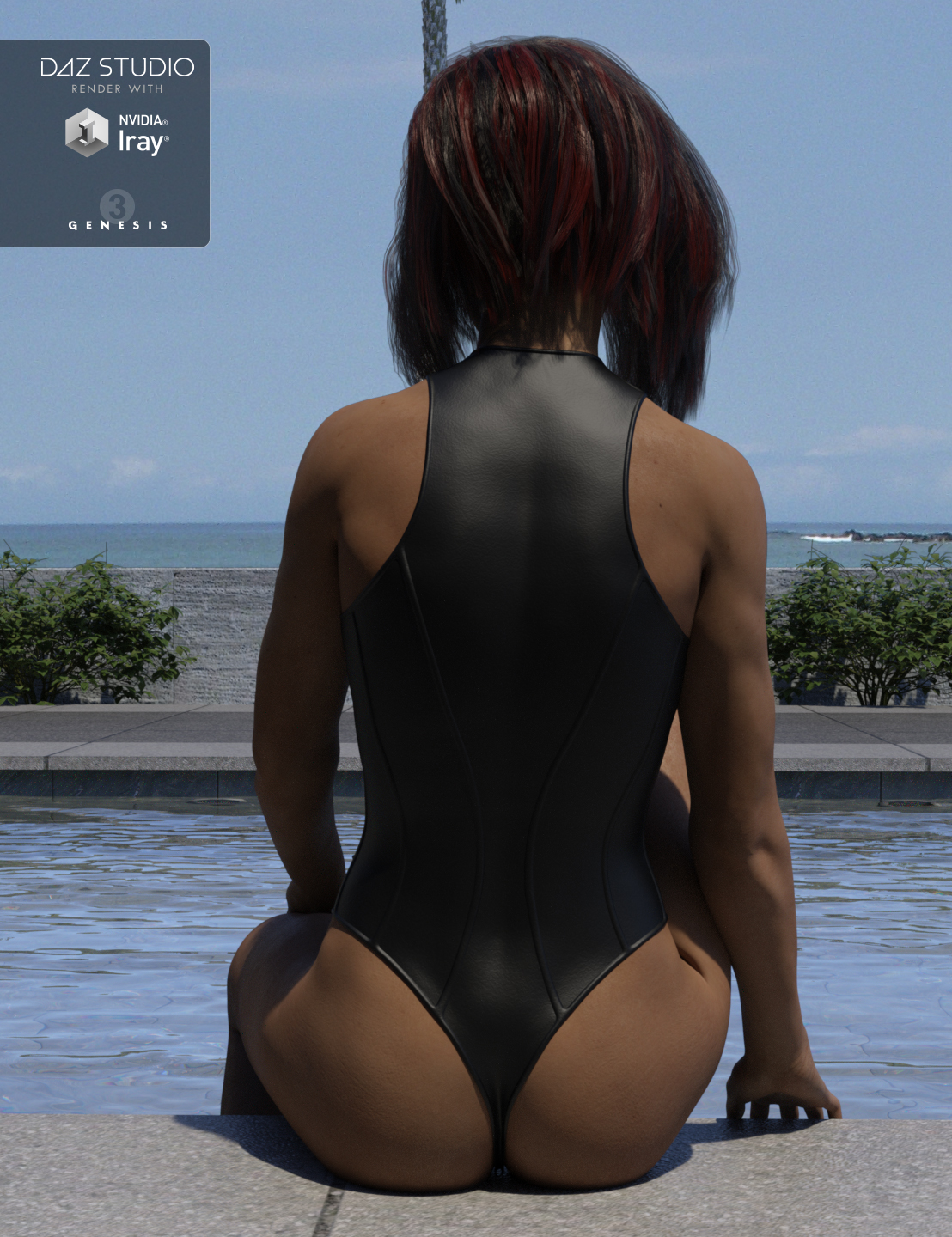 Ribbed Superhero Bodysuit for Genesis 3 Female(s) by: LayLo 3D, 3D Models by Daz 3D