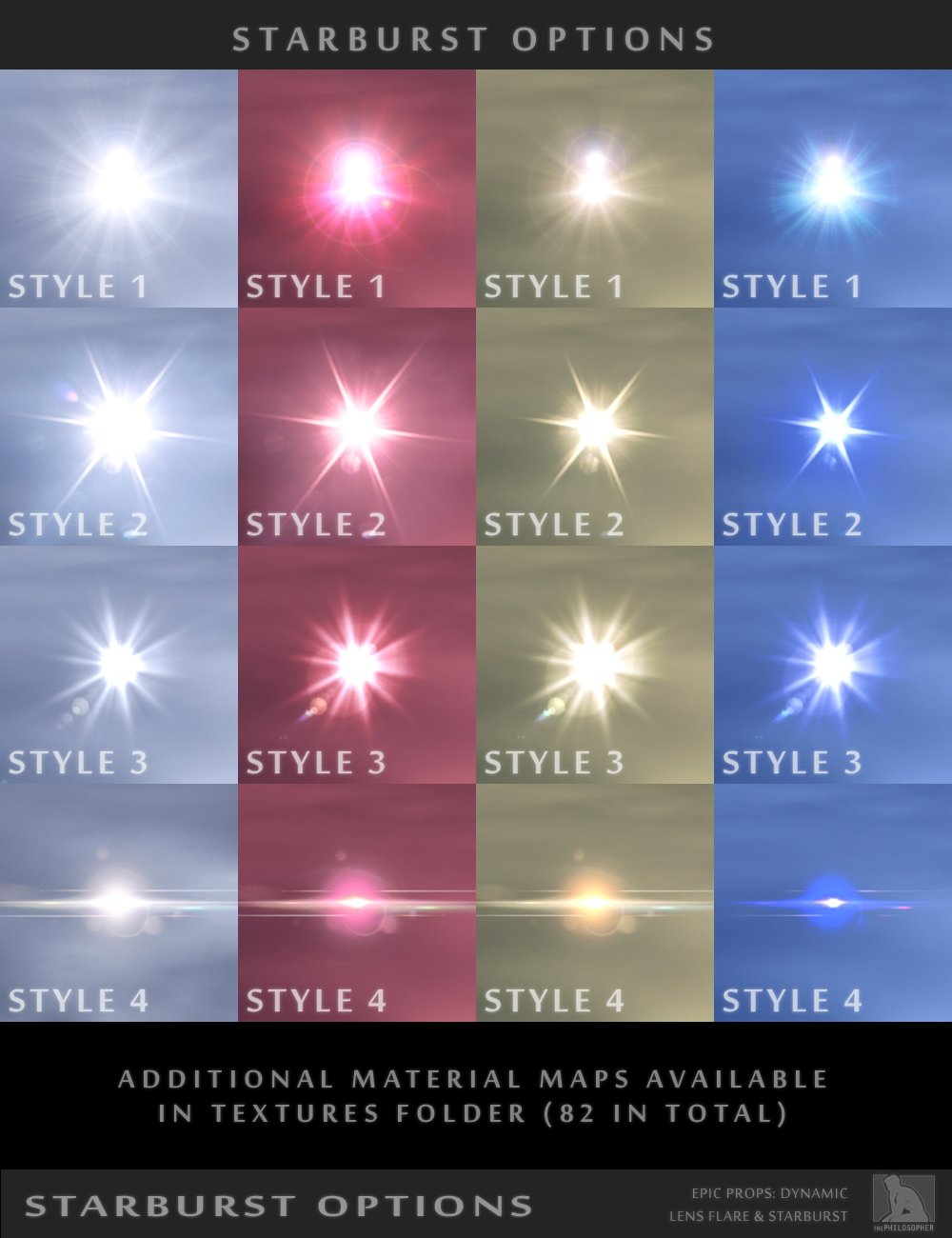 Epic Props Dynamic Lens Flare & Starburst for Iray Daz 3D