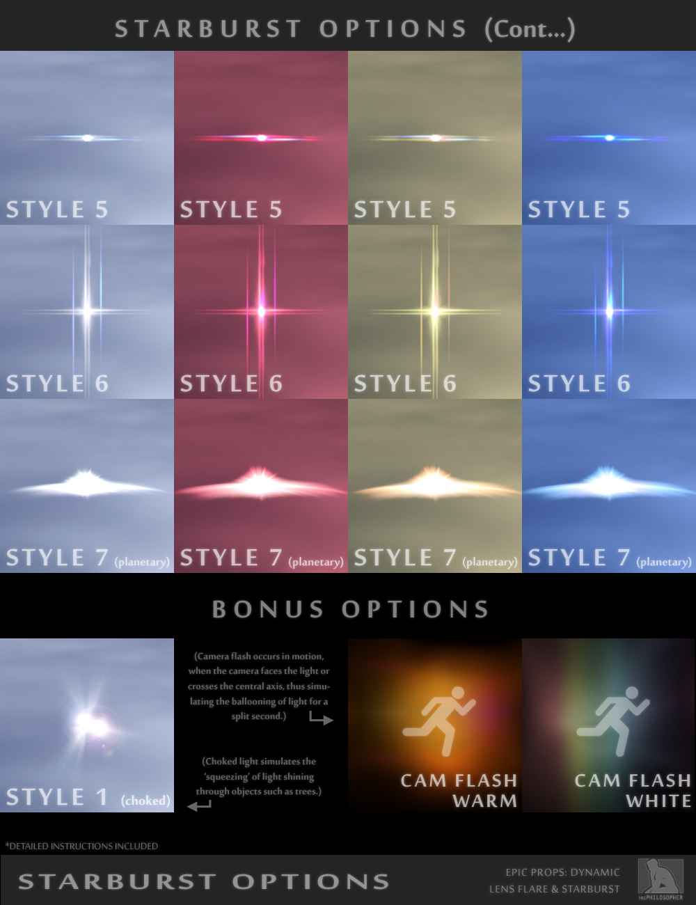 Epic Props Dynamic Lens Flare & Starburst for Iray Daz 3D