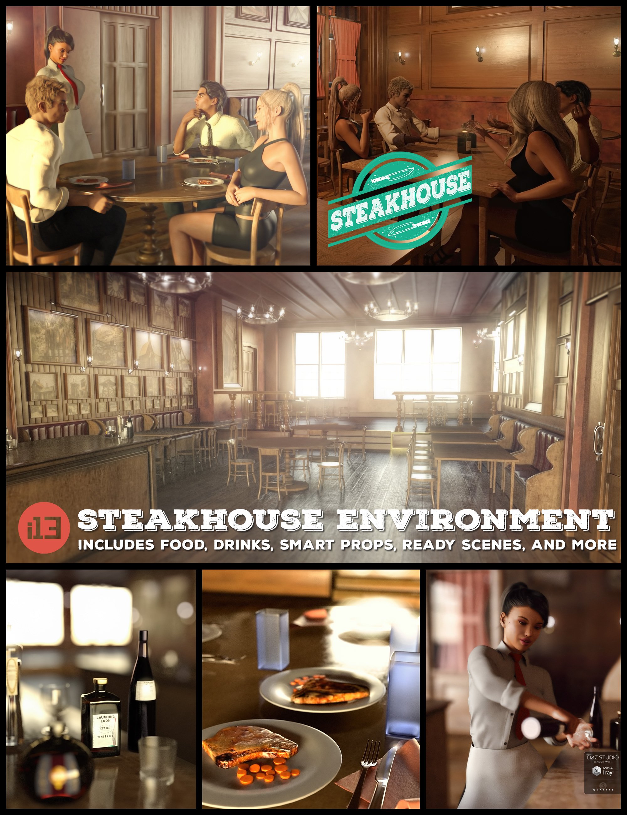 i13 Steakhouse Environment by: ironman13, 3D Models by Daz 3D