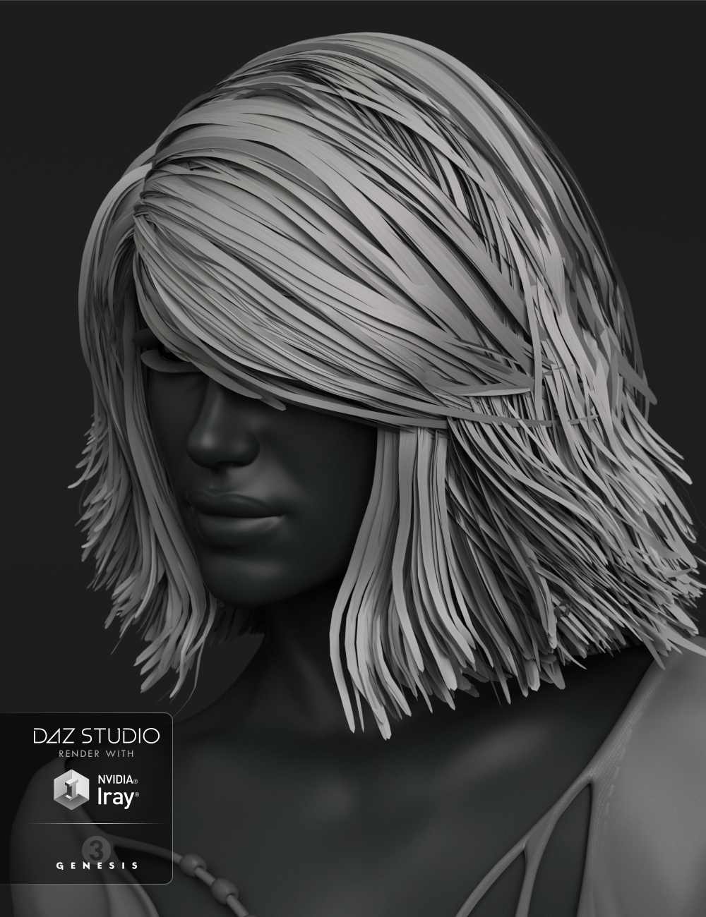 Bonny Hair for Genesis 3 Female(s) by: Kool, 3D Models by Daz 3D