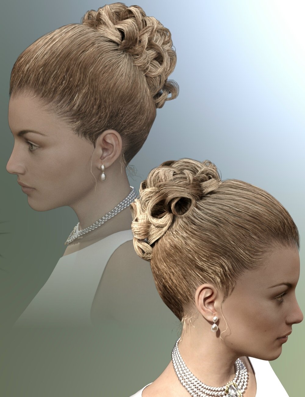 Classic Updo Hairstyle for Genesis 3 Female(s) Classic Updo Hairstyle for Genesis 3 Female(s) by: Neftis3D, 3D Models by Daz 3D