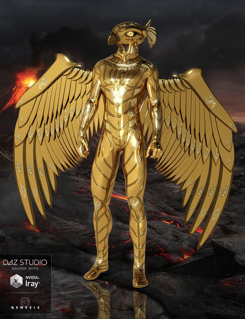 Sky Gods Horus for Genesis 3 Male(s) by: midnight_stories, 3D Models by Daz 3D