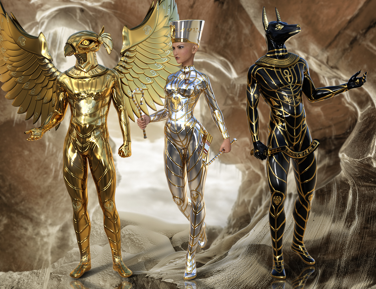 Sky Gods Horus for Genesis 3 Male(s) by: midnight_stories, 3D Models by Daz 3D