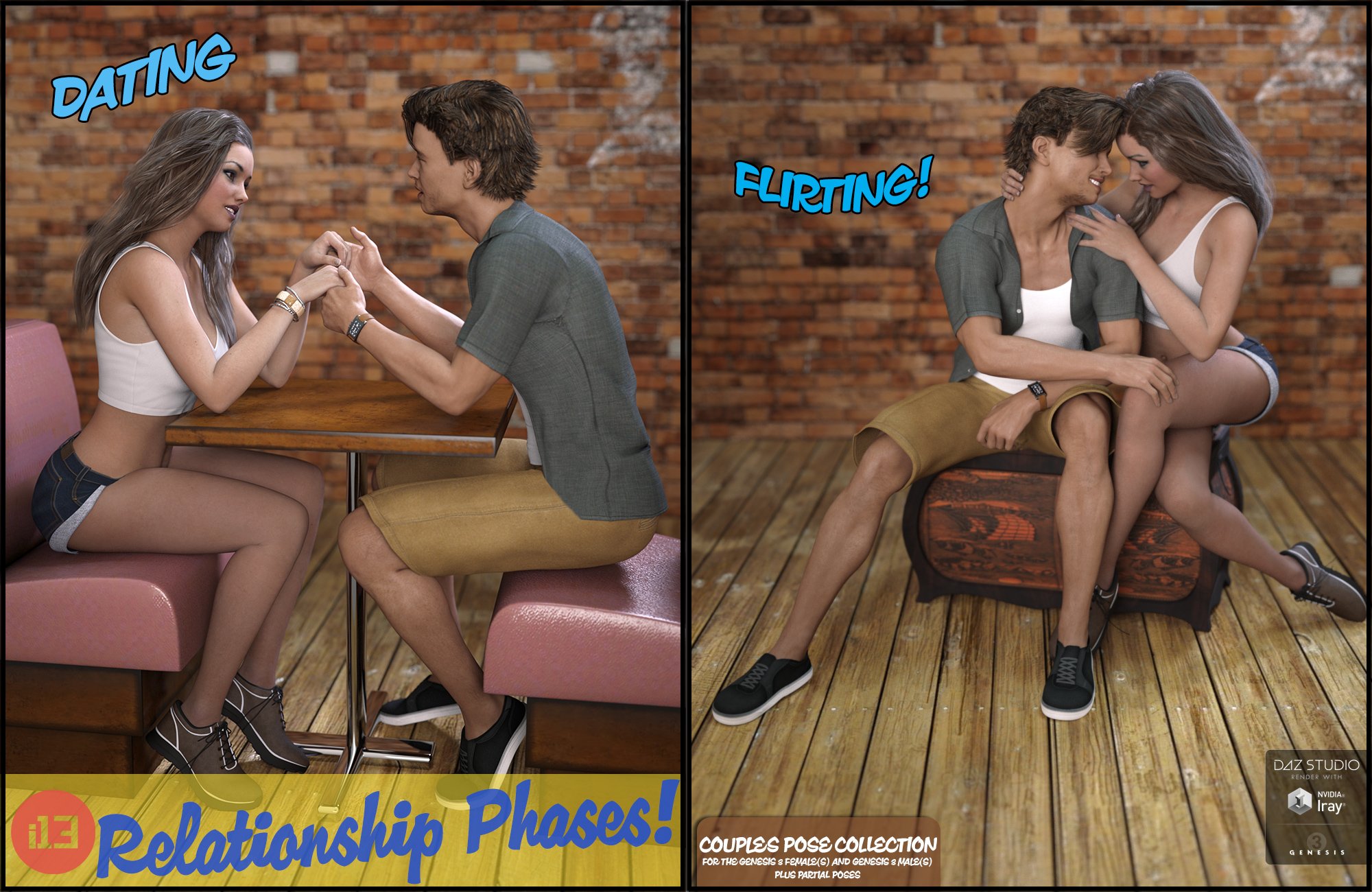 i13 Relationship Phases Pose Collection by: ironman13, 3D Models by Daz 3D