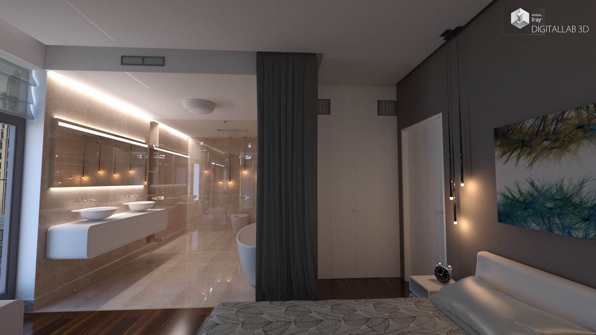 Designer Bedroom by: Digitallab3D, 3D Models by Daz 3D