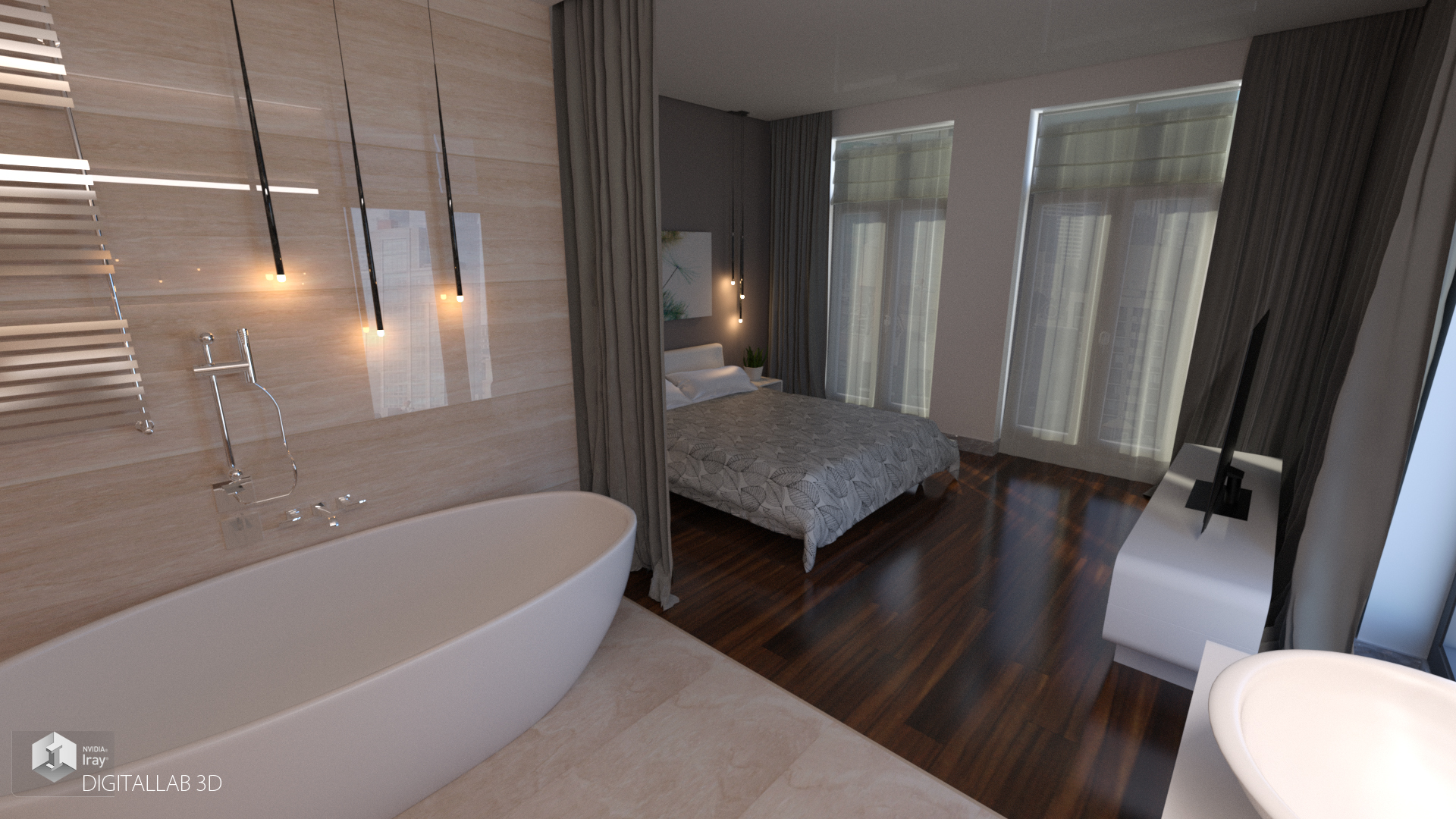 Designer Bedroom by: Digitallab3D, 3D Models by Daz 3D