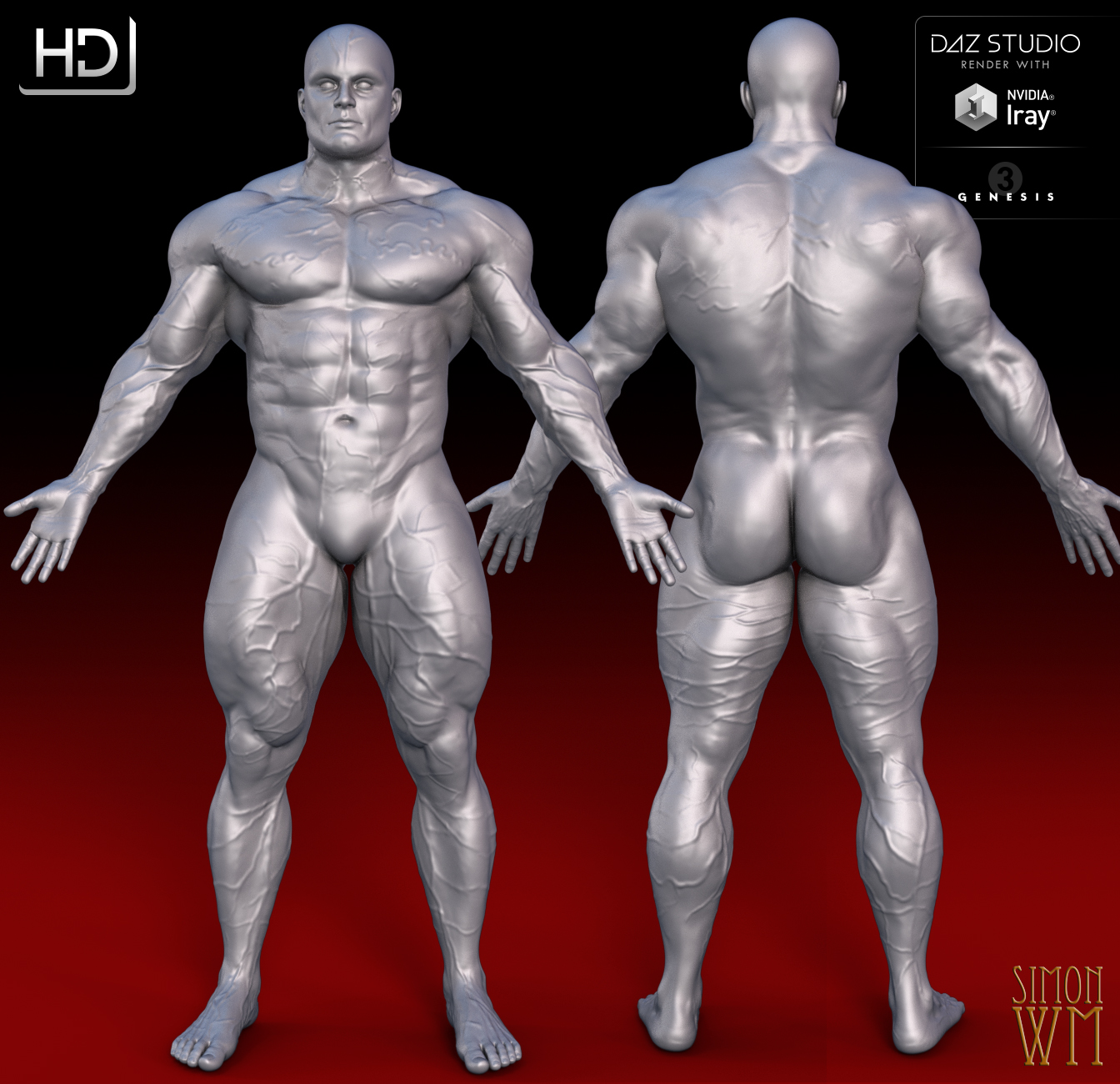 Add Some Veins HD for Genesis 3 by: SimonWM, 3D Models by Daz 3D